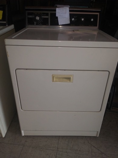 Used electric dryer in almond finish