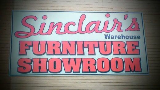 Sinclair's Furniture Showroom sign